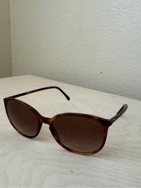 CHANEL Tortoiseshell Frame Sunglasses with Brown Lenses